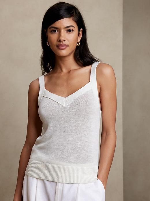 Wide-Trim Sweater Tank Product Image