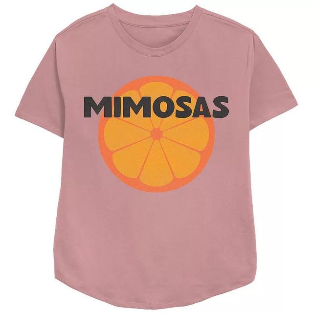 Womens Mimosas Relaxed Fit Graphic Tee Pink Product Image