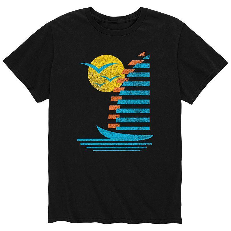 Mens Sailboats Gull Retro Tee Blue Product Image