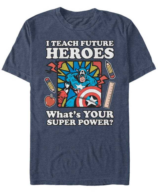 Marvel Mens Comic Collection Vintage Teacher Captain America Short Sleeve T-Shirt Product Image