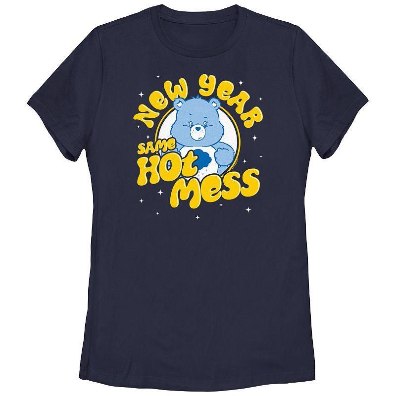 Juniors Care Bears New Year Same Hot Mess Graphic Tee, Girls Blue Product Image