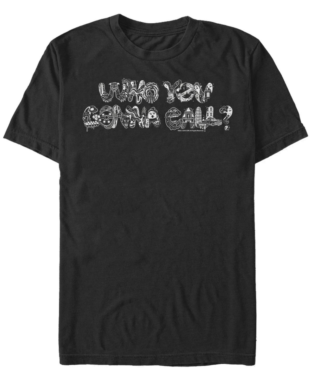 Fifth Sun Mens Who You Gonna Call Text Short Sleeve T- shirt Product Image