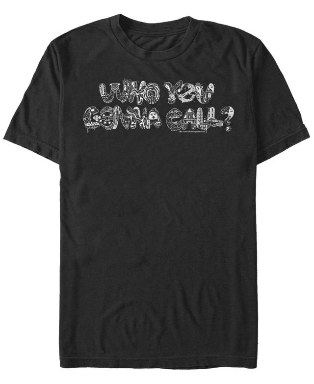 Fifth Sun Mens Who You Gonna Call Text Short Sleeve T- shirt Product Image