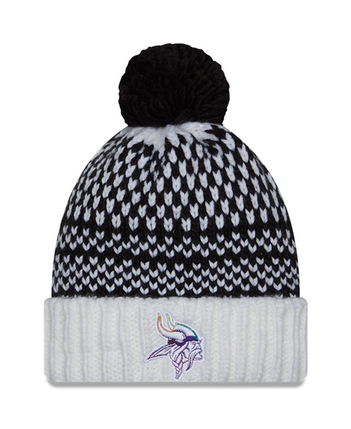 Womens New Era Black Minnesota Vikings 2023 Nfl Crucial Catch Cuffed Pom Knit Hat - Black Product Image