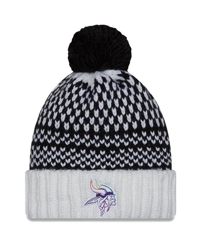 Womens New Era Black Minnesota Vikings 2023 Nfl Crucial Catch Cuffed Pom Knit Hat - Black Product Image