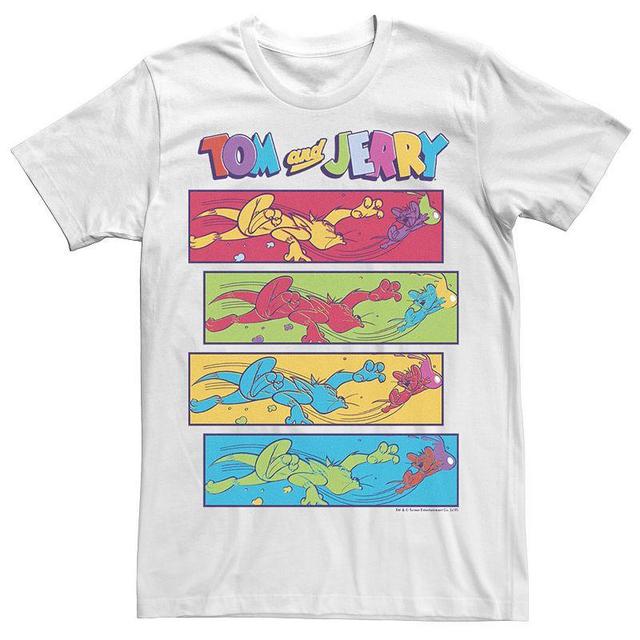 Mens Tom And Jerry Multi-Color Chase Scene Panels Tee Product Image