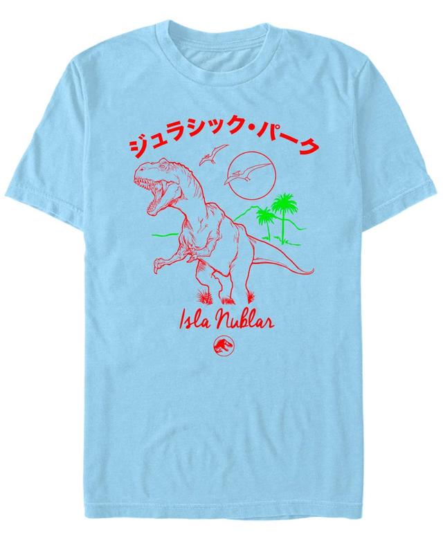 Mens Jurassic Park Kanji T Rex Outline Tee Med Grey Product Image