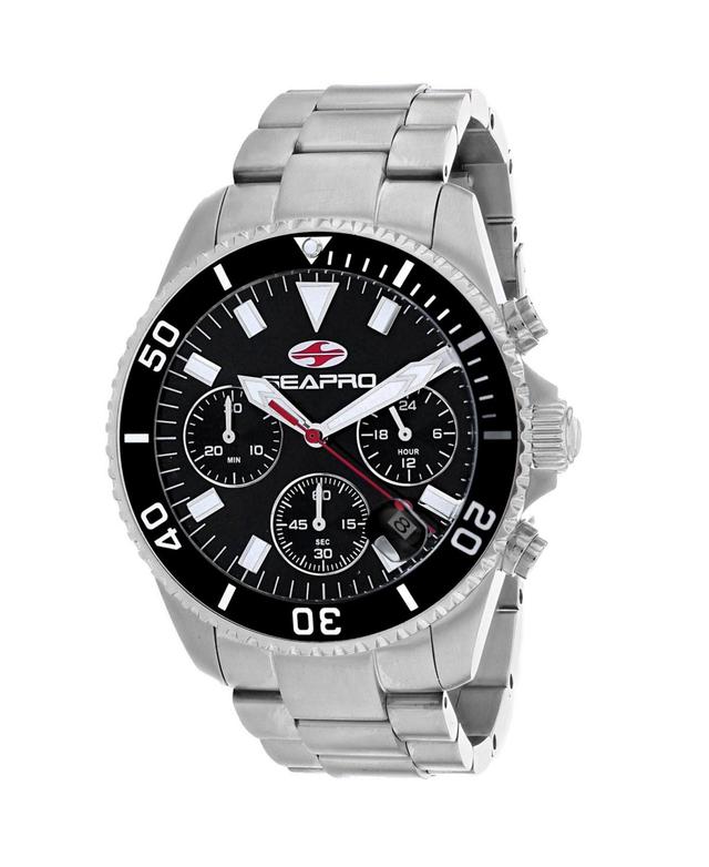 Seapro Mens Scuba 200 Chrono Black Dial Watch - SP4351 - Black Product Image