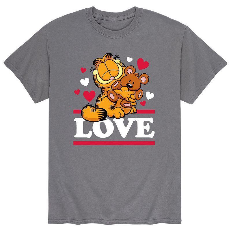 Mens Garfield Love Garfield Tee Grey Product Image