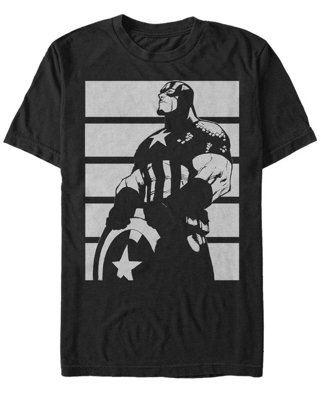 Marvel Mens Captain America Contrast Portrait Short Sleeve T-Shirt Product Image