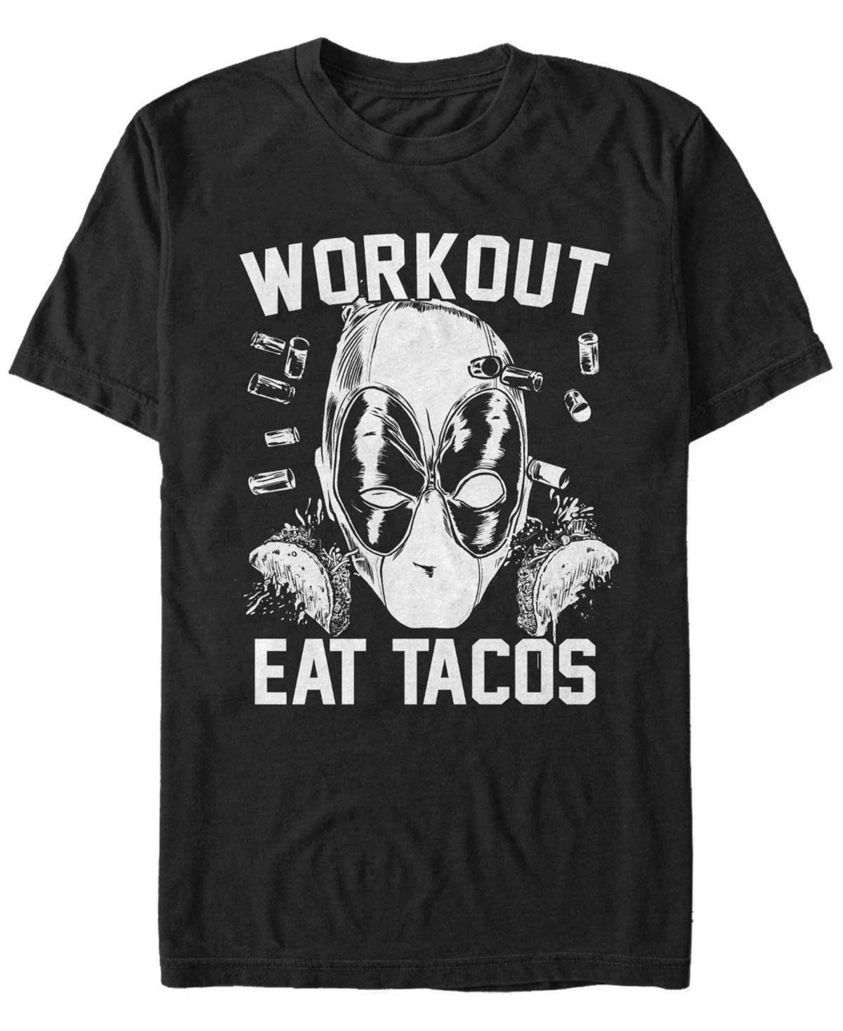 Mens Marvel Deadpool Workout Eat Tacos Tee Product Image