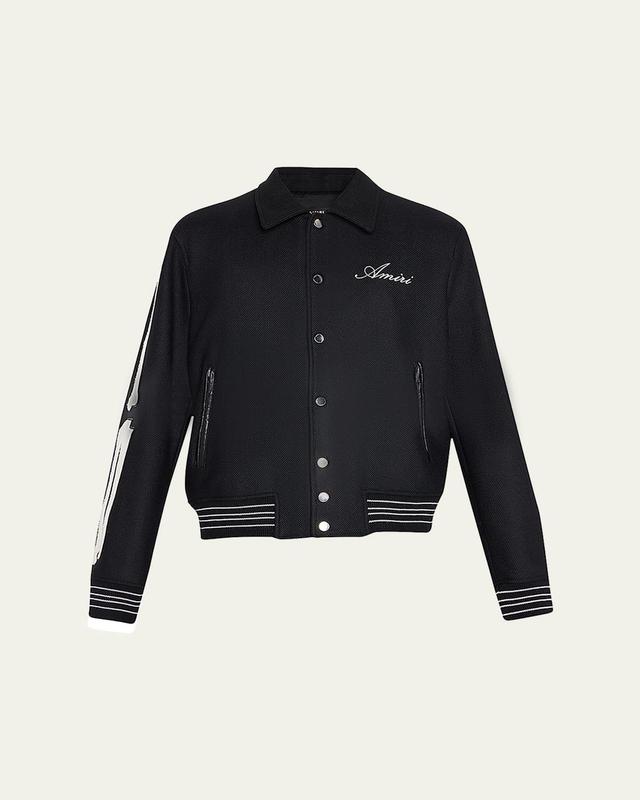 AMIRI Bones Wool Varsity Jacket Product Image