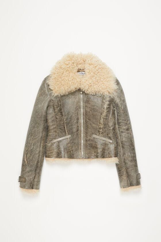 Leather shearling jacket Product Image