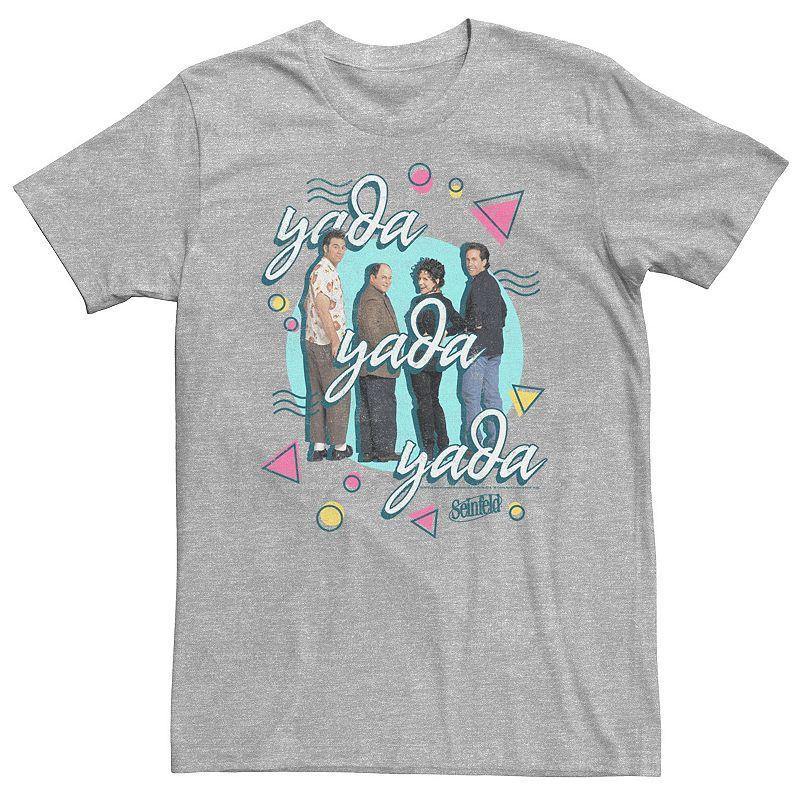 Big & Tall Seinfeld Group Shot Retro Print Yada Yada Yada Tee, Mens Med Grey Product Image