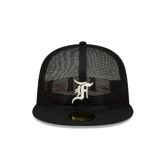 Fear of God Essential Full Mesh Black 59FIFTY Fitted Hat Male Product Image