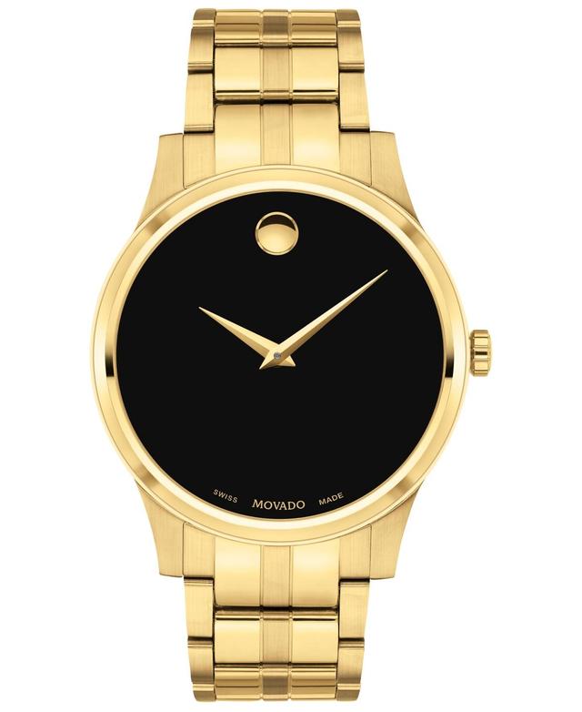 Movado Mens Swiss Gold Pvd Stainless Steel Bracelet Watch 40mm - Gold Product Image