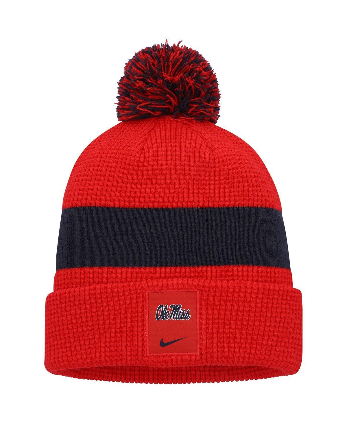 Mens Nike Ole Miss Rebels Sideline Team Cuffed Knit Hat with Pom Product Image