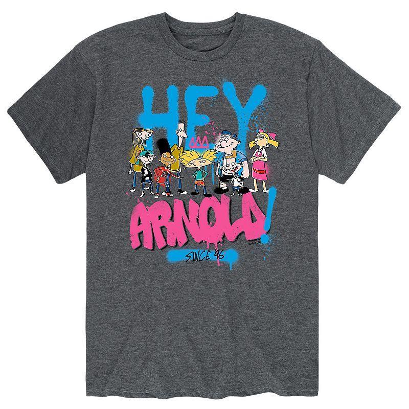 Mens Hey Arnold! Hey Arnold Pink Spray Paint Tee Product Image