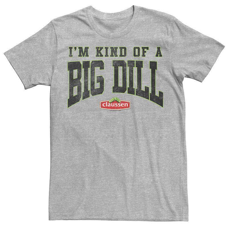 Mens Claussen Im Kind of a Big Dill Distressed Graphic Tee Athletic Grey Product Image