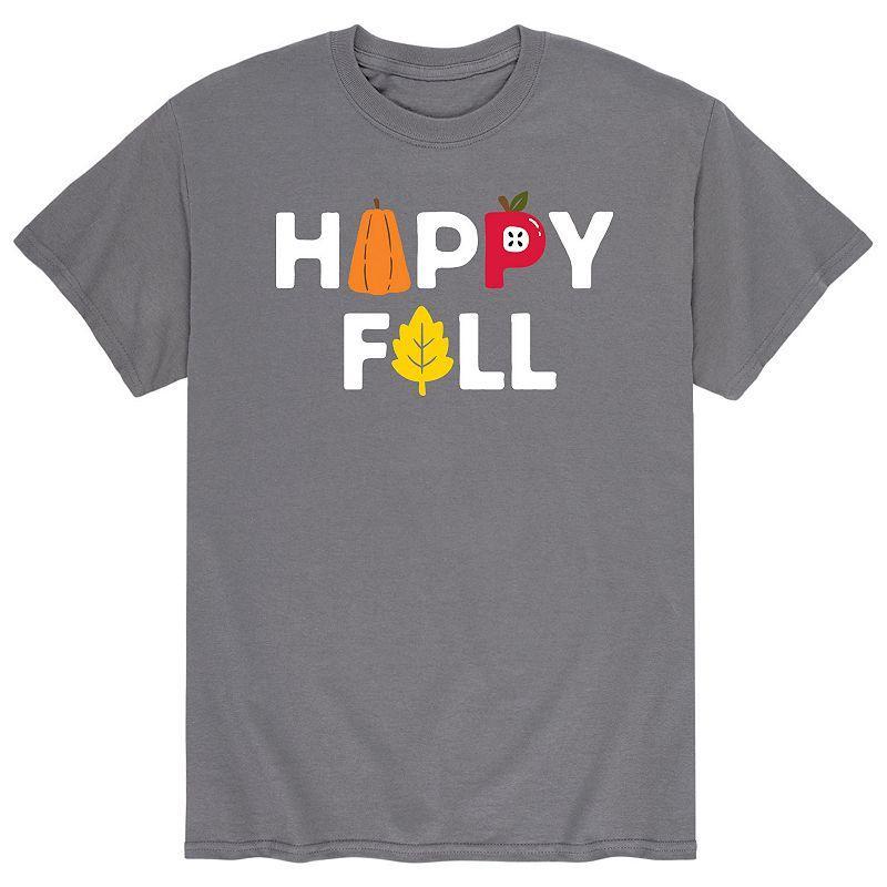 Mens Happy Fall Tee Grey Product Image