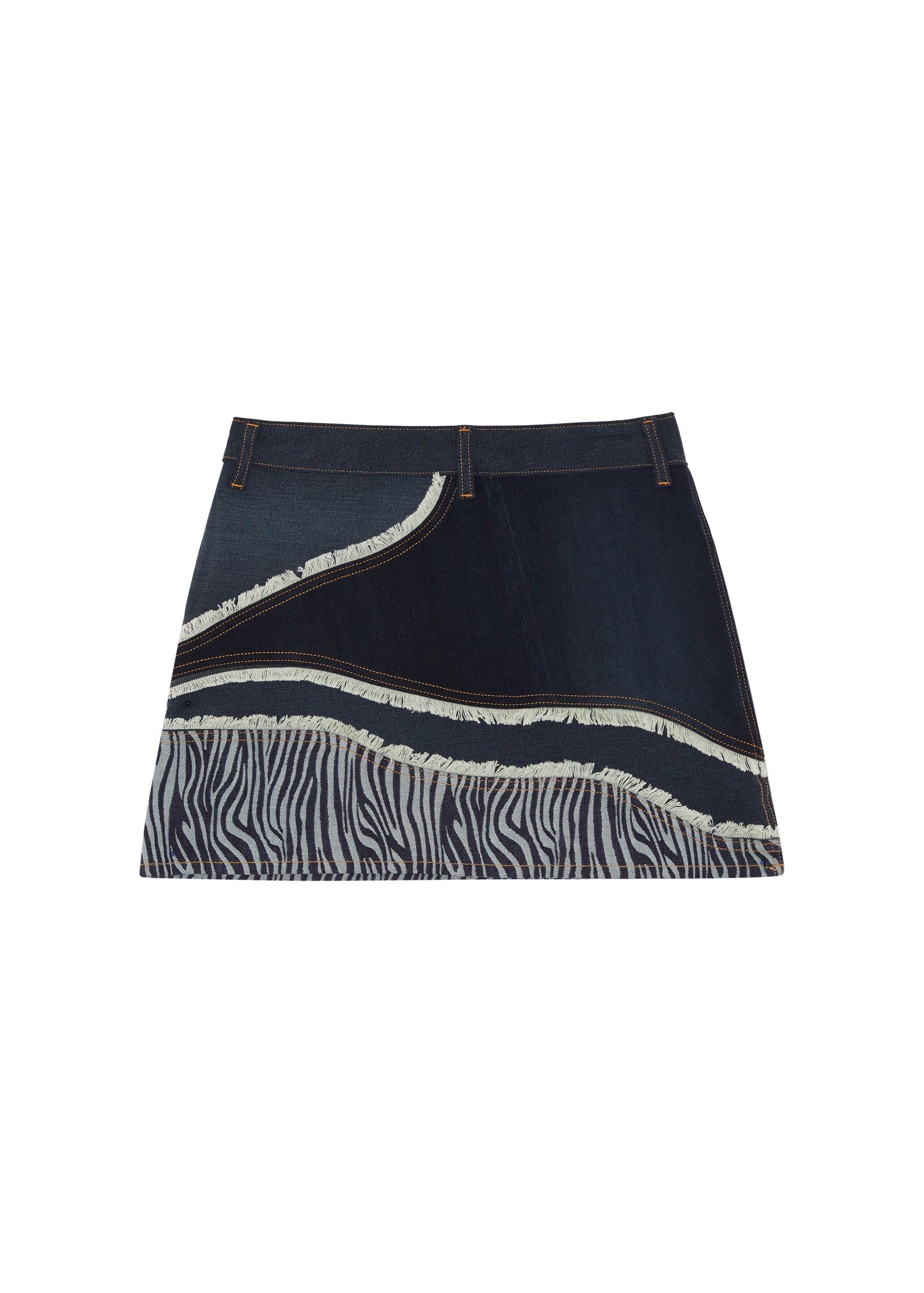 Rework Denim Skirt Female Product Image