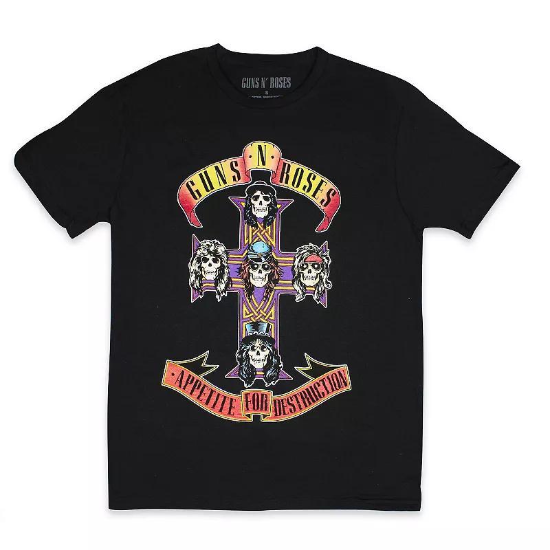 Mens Guns N Roses Appetite For Destruction Cross Cover Crewneck Graphic Tee Product Image