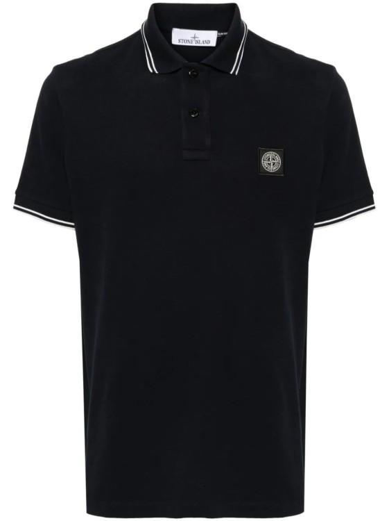 STONE ISLAND Logo Patch Short In Navy Blue Product Image