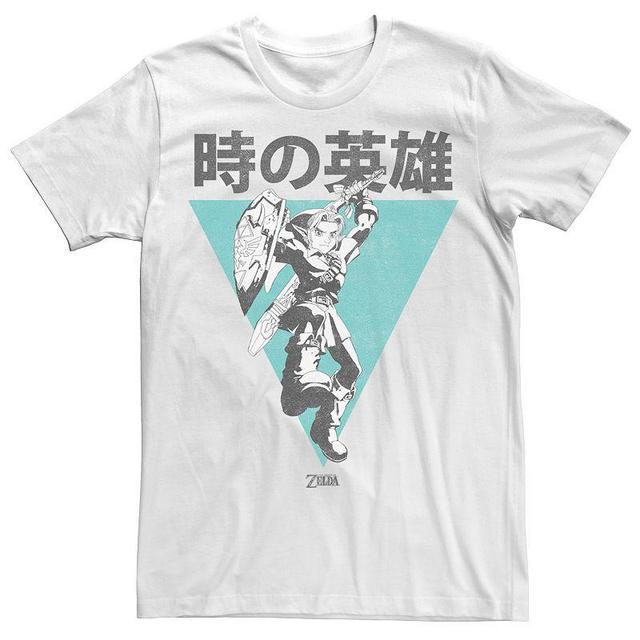 Mens Nintendo Legend Of Zelda Link Kanji Triangle Poster Graphic Tee Product Image