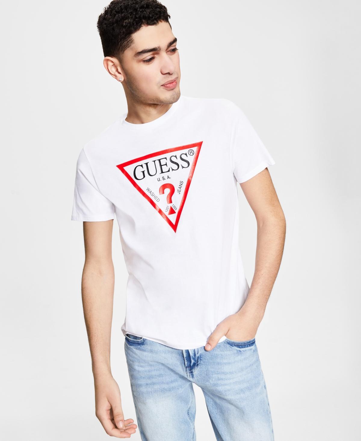 Guess Short-Sleeve Slim Fit Classic Triangle Logo Graphic T Product Image