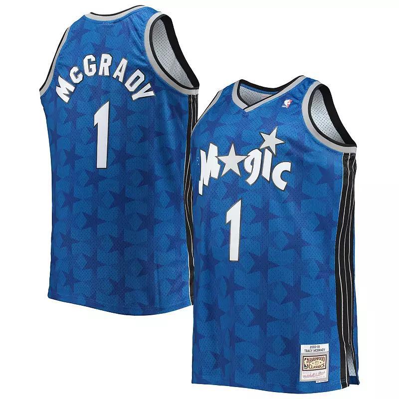 Mens Mitchell & Ness Tracy McGrady Blue Orlando Magic Big & Tall 2000/01 Hardwood Classics Swingman Jersey Product Image