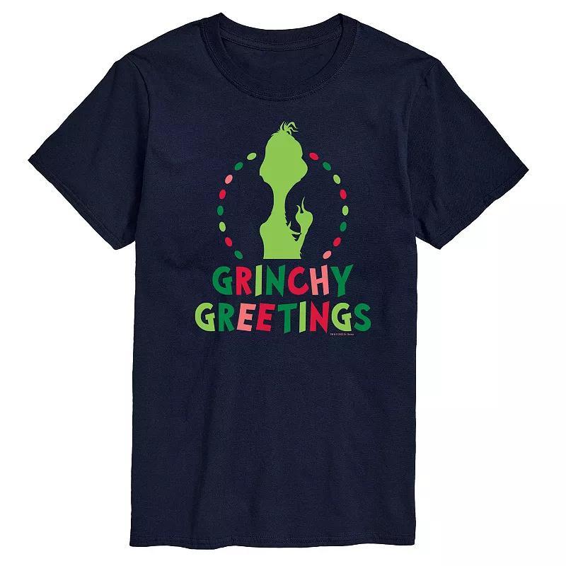 Big & Tall Dr. Seuss The Grinch Grinchy Greetings Graphic Tee, Mens Product Image