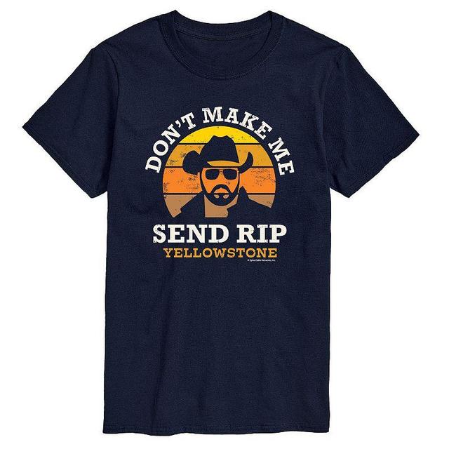 Big & Tall Yellowstone Send RIP Tee, Mens Blue Product Image