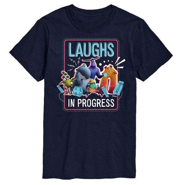 Disney / Pixars Monsters At Work Mens Laughs in Progress Graphic Tee Blue Product Image