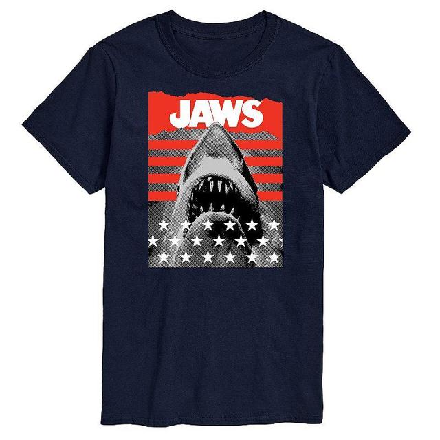 Big & Tall Jaws and Stripes Tee, Mens Blue Product Image