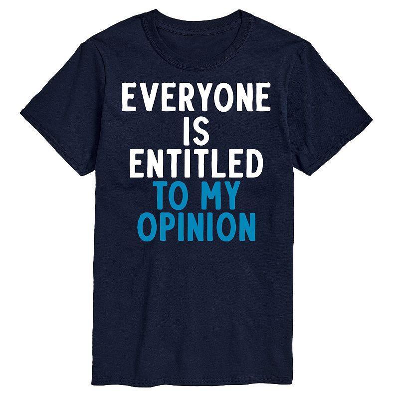 Big & Tall Everyone Is Entitled Graphic Tee, Mens Blue Product Image