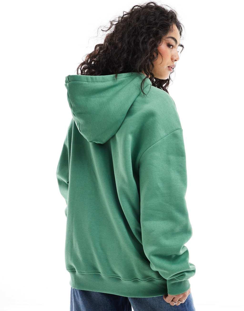 adidas Originals essential oversized hoodie in green Product Image