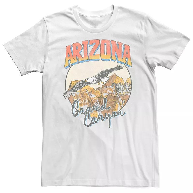 Big & Tall Eagle Flying Grand Canyon Arizona Circle Graphic Tee, Mens Product Image