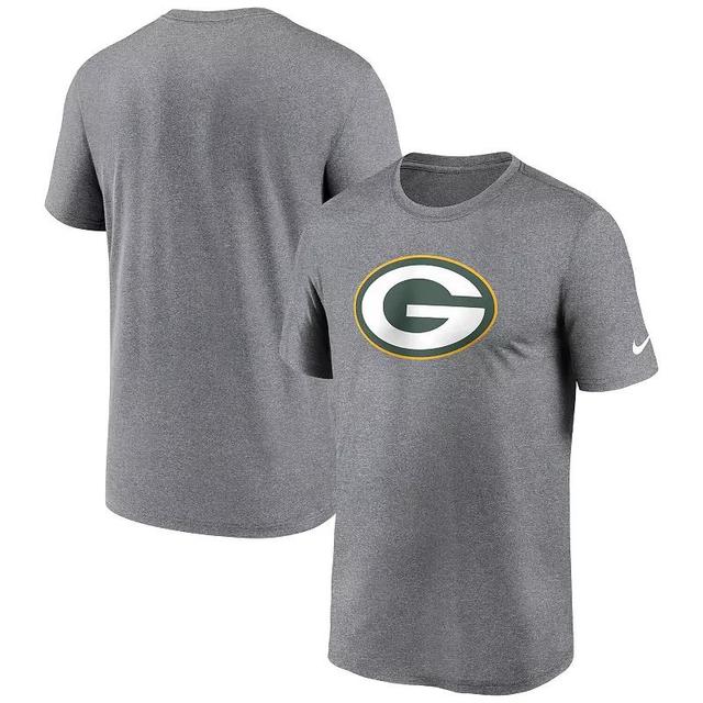 Mens Nike Heather Charcoal Green Bay Packers Legend Logo Performance T-shirt Product Image