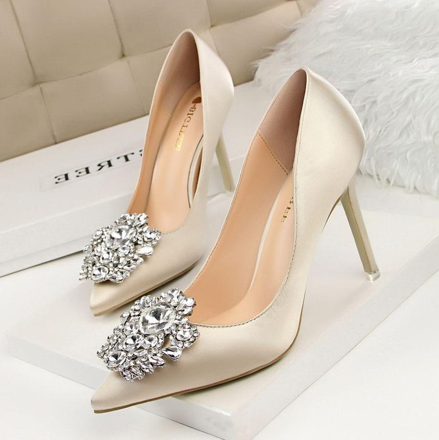 Rhinestone Pointed Stiletto Heel Pumps product image