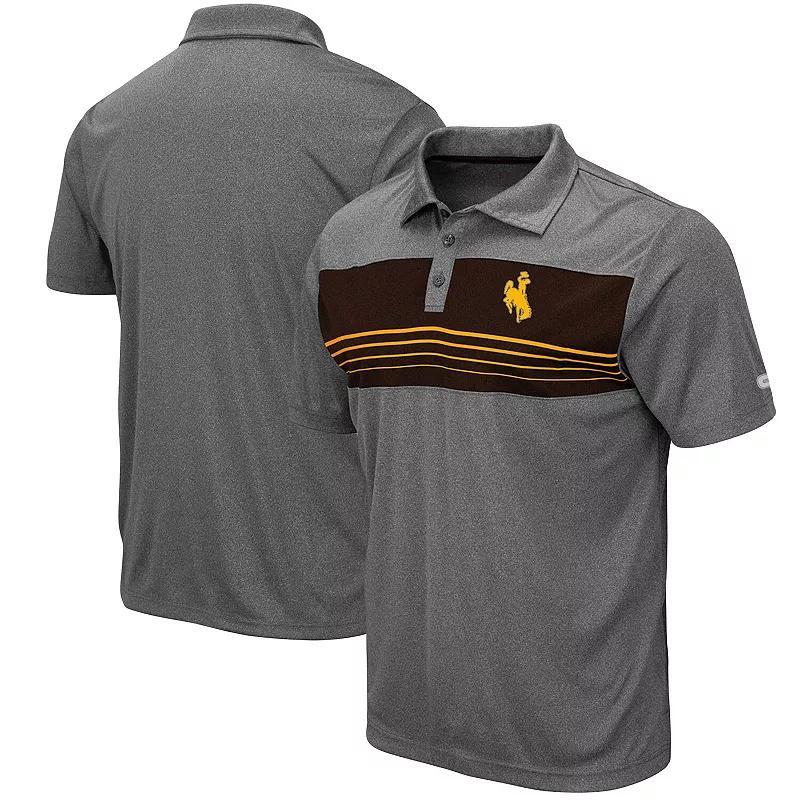 Mens Colosseum Heathered Charcoal Wyoming Cowboys Smithers Polo Product Image