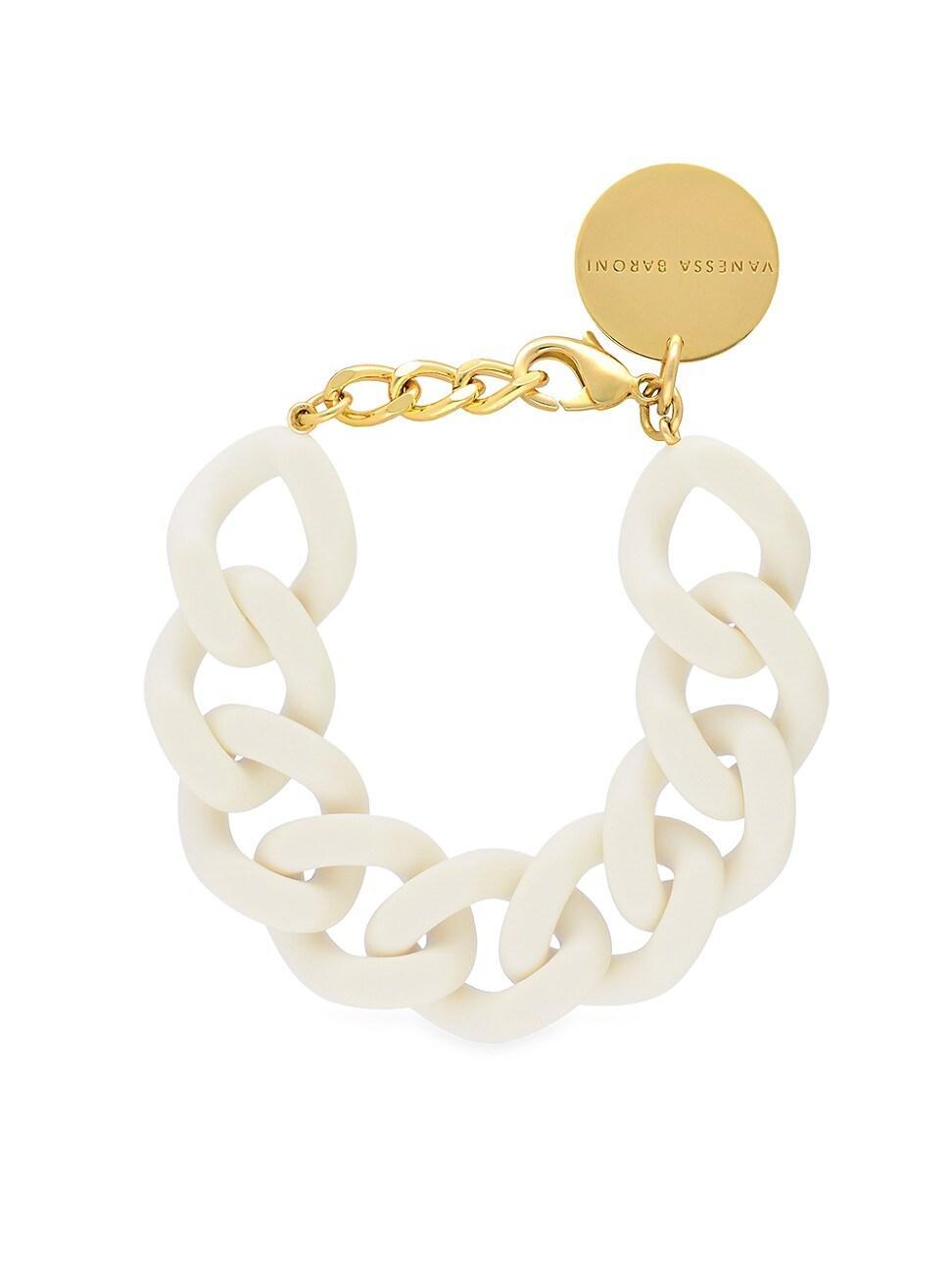 Womens Goldtone & Acetate Flat Chain Bracelet Product Image