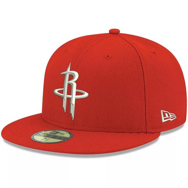 Mens New Era Houston Rockets Official Team Color 59FIFTY Fitted Hat Product Image