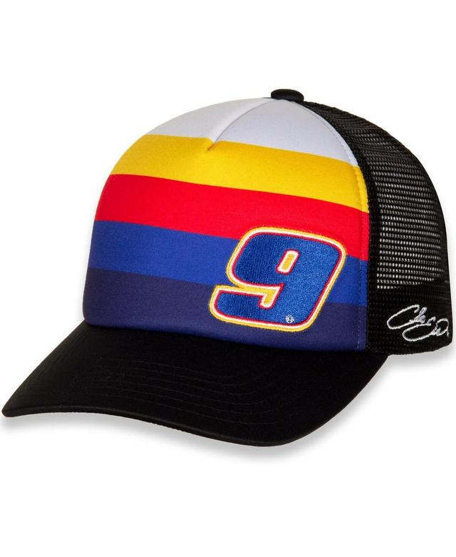 Mens Hendrick Motorsports Team Collection Black Chase Elliott Foam Trucker Snapback Adjustable Hat Product Image