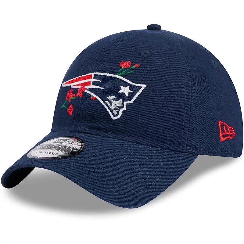 Womens New Era New England Patriots Gameday Flower 9TWENTY Adjustable Hat, Blue Product Image