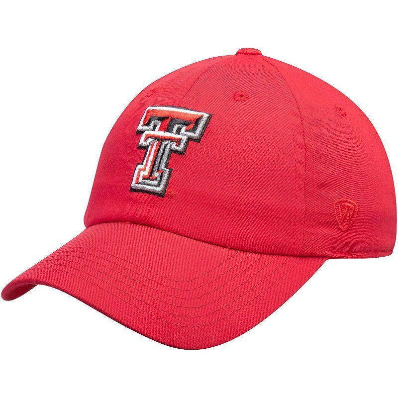 Mens Top of the World Texas Tech Raiders Primary Logo Staple Adjustable Hat Product Image