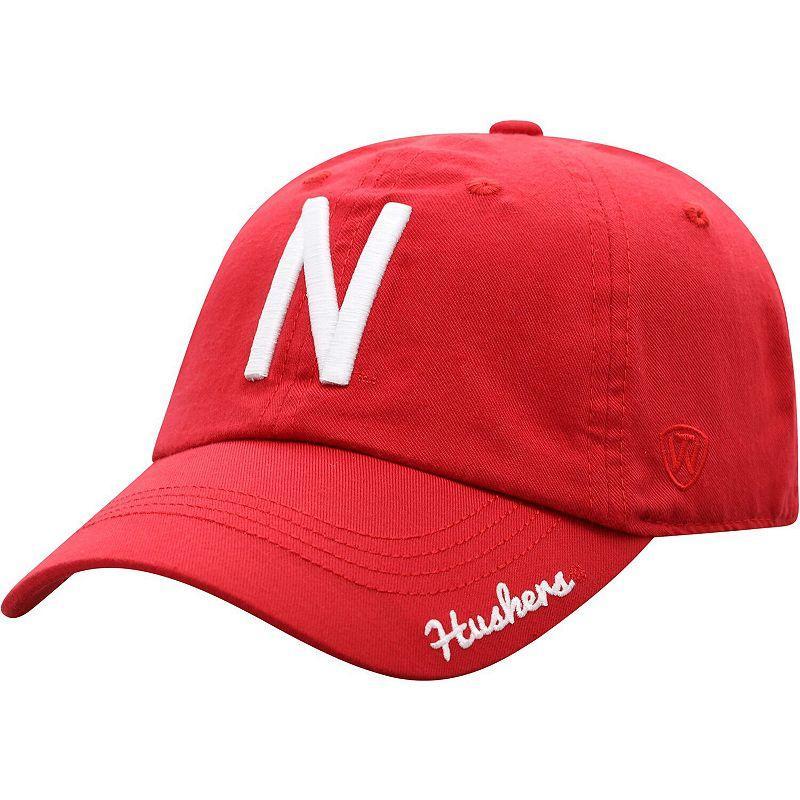 Womens Top of the World Scarlet Nebraska Huskers Staple Adjustable Hat Product Image