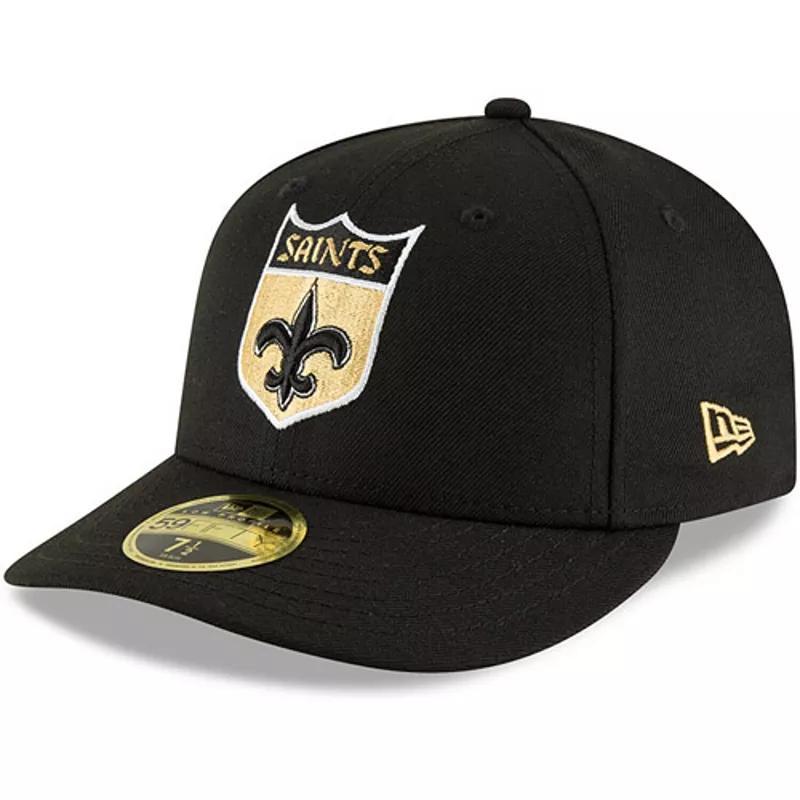 Mens Black New Orleans Saints Omaha Throwback Low Profile 59FIFTY Fitted Hat Product Image