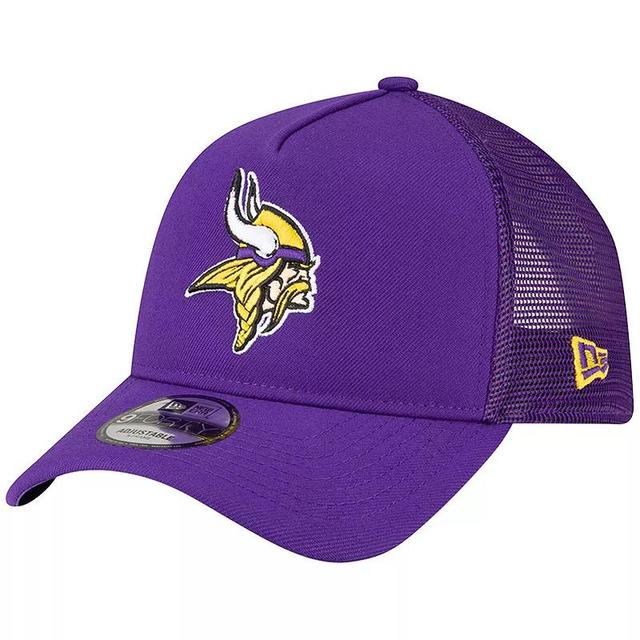 Mens New Era Minnesota Vikings A-Frame Trucker 9FORTY Adjustable Hat Product Image