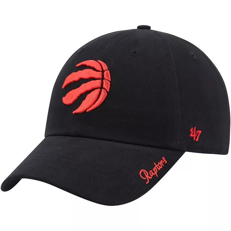 Womens 47 Black Toronto Raptors Miata Clean Up Logo Adjustable Hat Product Image