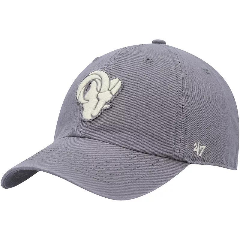 Men's '47 Gray Los Angeles Rams Chasm Clean Up Adjustable Hat Product Image